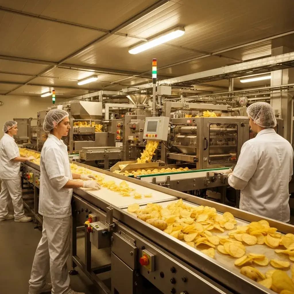 Linha de producao de batata chips Mr. Cook